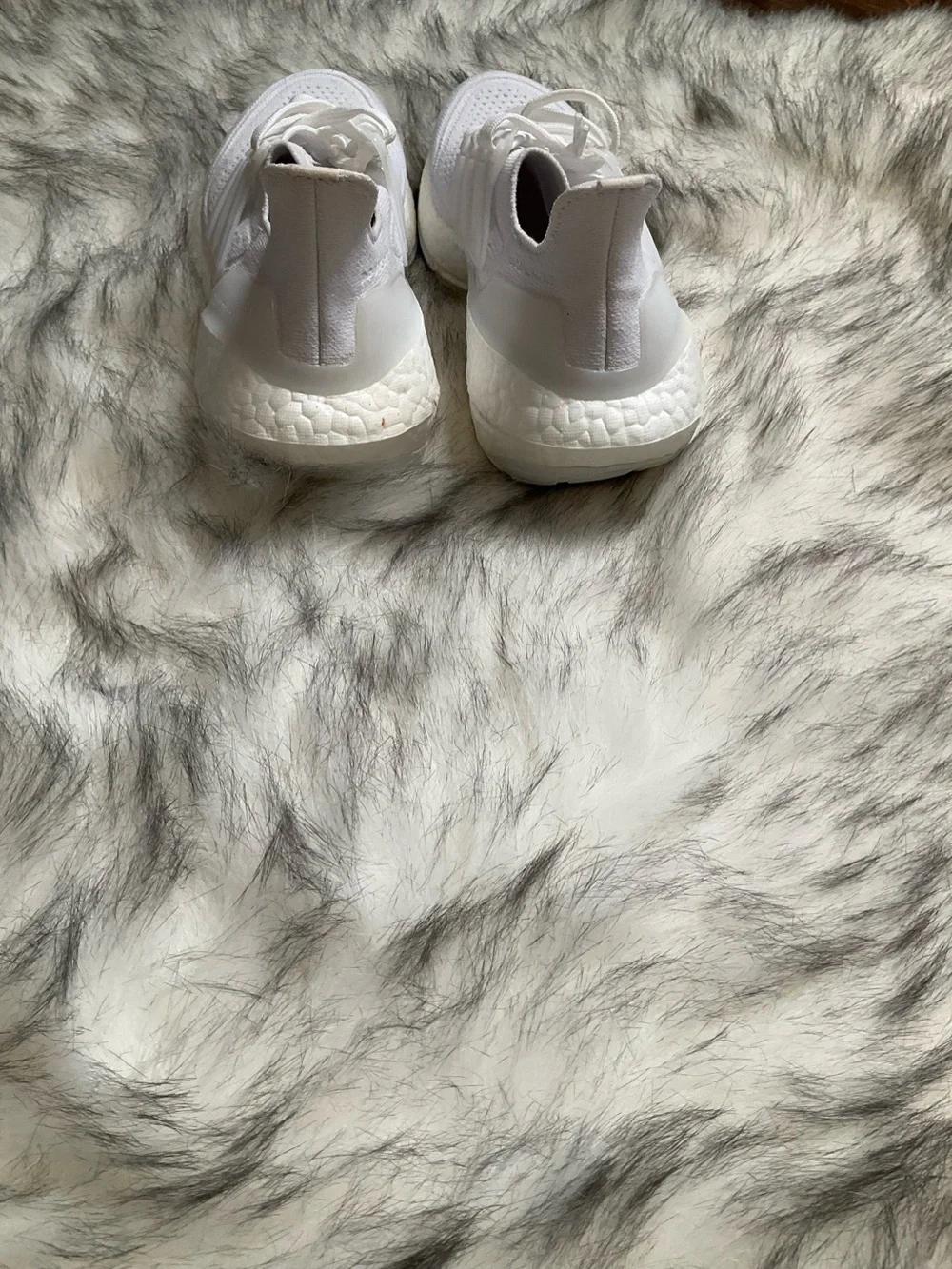 Adidas Ultraboost 21 Running Shoes Triple White Size 4 Youth